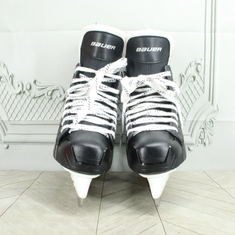 Bauer Supreme Enforcer  Black Leather Lace Up Ice Hockey Skates Shoes Size 5 - Picture 4 of 9